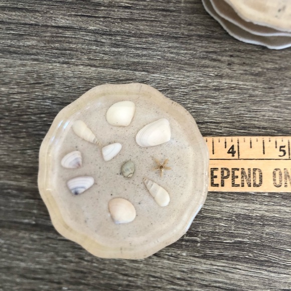 Vtg Lucite Seashell Coaster Set - Picture 8 of 9